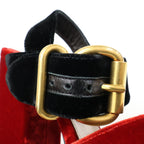 Prada Velvet Ankle Strap Chunky Sandals — view 9