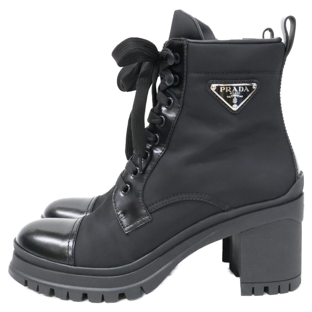Prada Re-Nylon Triangle Logo Short Boots — view 2