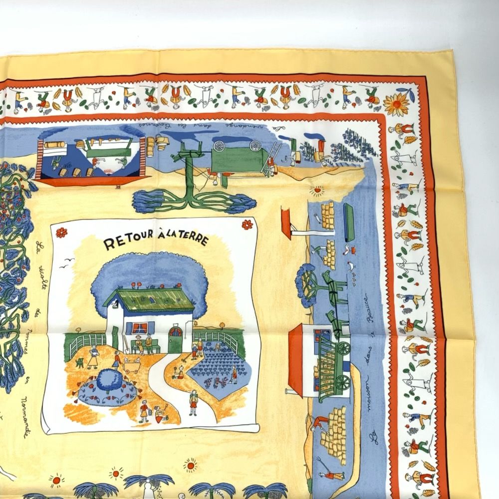 Hermes Scarf Carre 90 RE Tour a la Terre Return — view 3