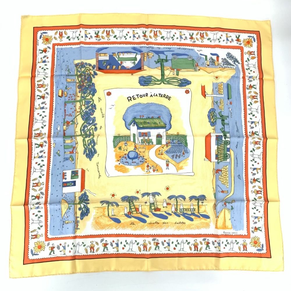 Hermes Scarf Carre 90 RE Tour a la Terre Return