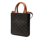 Celine Vertical Cover 2-Way Shoulder Bag Brown Black Leather — view 2