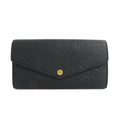 Louis Vuitton Portefeuille Sarah Monogram Empreinte Leather Noir Bifold Wallet