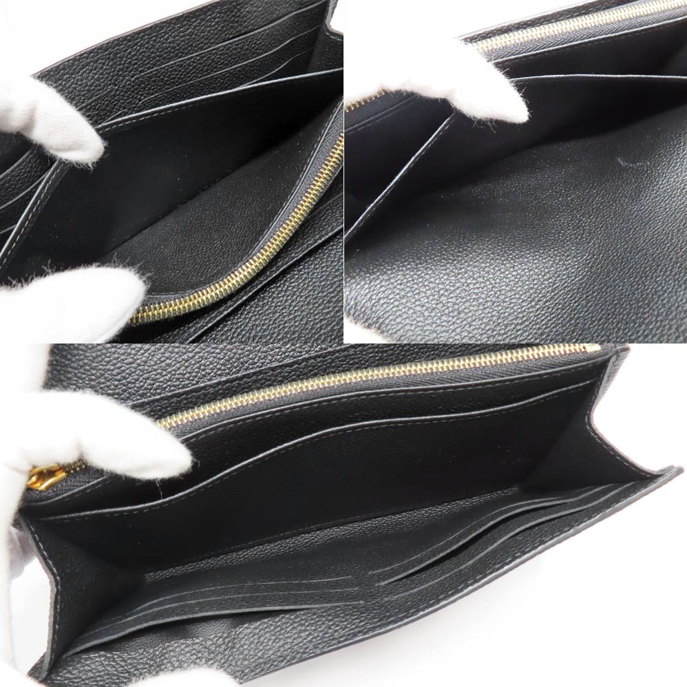 Louis Vuitton Portefeuille Sarah Monogram Empreinte Leather Noir Bifold Wallet — view 7