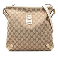 Gucci GG Canvas Abbey Crossbody Shoulder Bag Brown