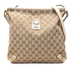 Gucci GG Canvas Abbey Crossbody Shoulder Bag Brown