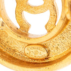 Chanel Vintage CC Logo Earrings Gold Plated — view 3