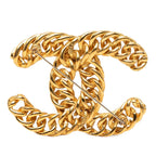 Chanel Vintage CC Logo Chain Motif Brooch Gold Plated — view 2