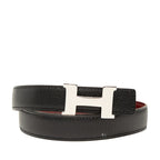 Hermes Constance Belt 80 Black Red Courchevel