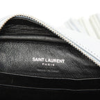 Saint Laurent YSL Logo Bloga Tassel Mini Shoulder Bag Blue Leather — view 5