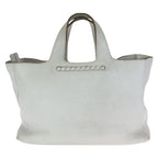 Bottega Veneta White Silver Leather Tote — view 2