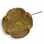 Chanel Vintage CC Logo Flower Brooch Gold — view 4