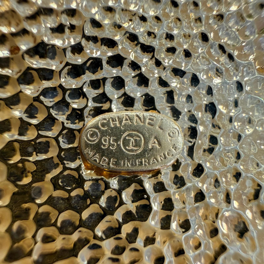 Chanel Vintage CC Logo Flower Brooch Gold — view 5