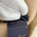 Louis Vuitton Scarf Reykjavik Cashmere 100% Monogram with Fringe Beige — view 8