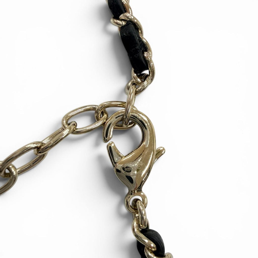 Chanel 23c Quilted Bag Motif CC Logo Chain Necklace Ivory — view 7