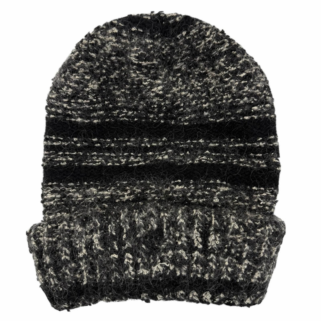 Chanel Cashmere Silk Mohair Blend CC Logo Knit Cap Black 2 — view 2