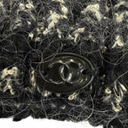 Chanel Cashmere Silk Mohair Blend CC Logo Knit Cap Black 2 — view 7