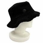 Hermes Fauve Shearling Baika Logo Bucket Hat Black 58 — view 2