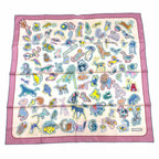 Hermes Carre Double Caracteristick Detail Silk 100% Scarf Multi