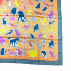 Hermes Carre Double Caracteristick Detail Silk 100% Scarf Multi — view 9