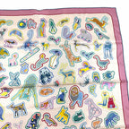 Hermes Carre Double Caracteristick Detail Silk 100% Scarf Multi — view 4