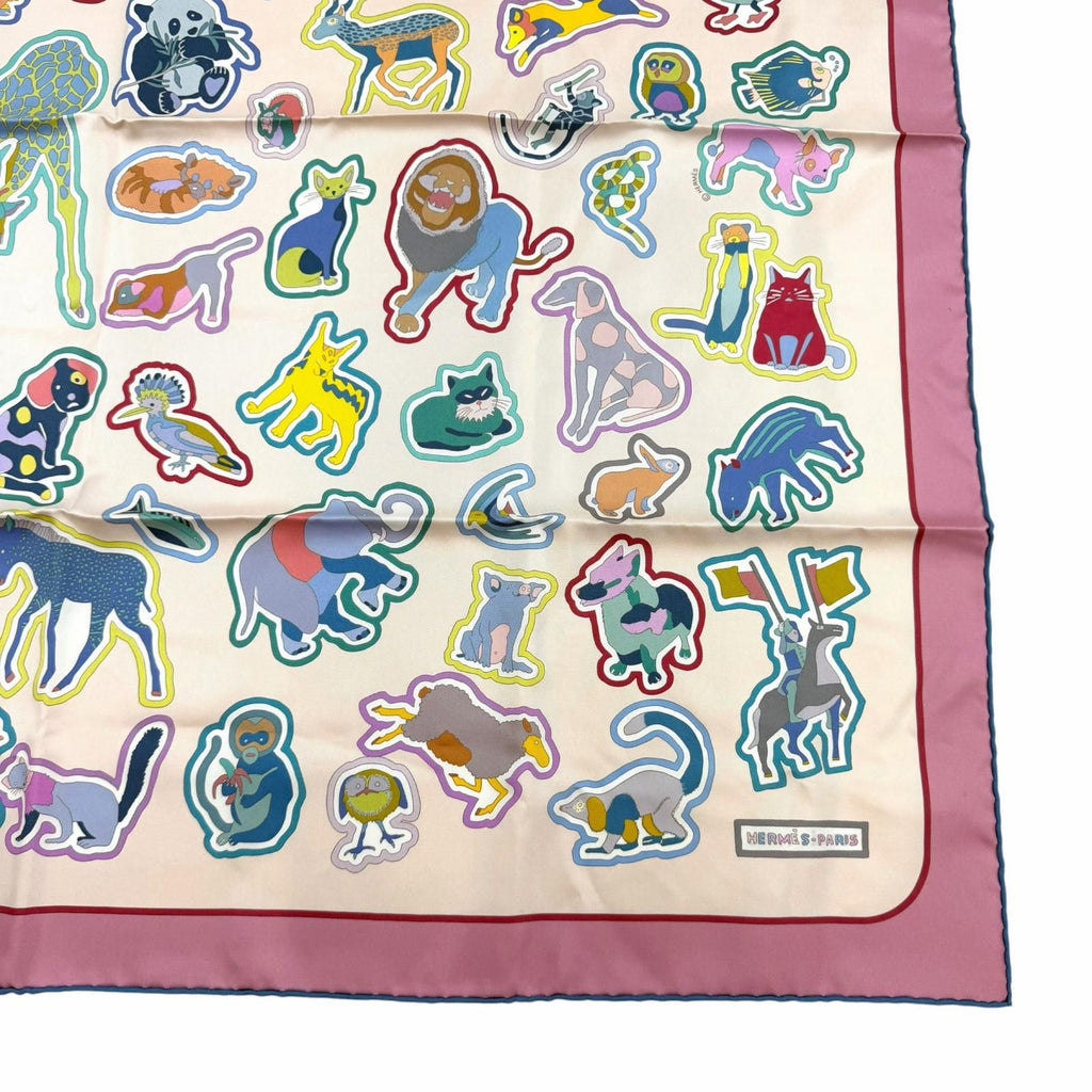 Hermes Carre Double Caracteristick Detail Silk 100% Scarf Multi — view 5