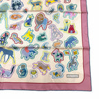 Hermes Carre Double Caracteristick Detail Silk 100% Scarf Multi — view 5