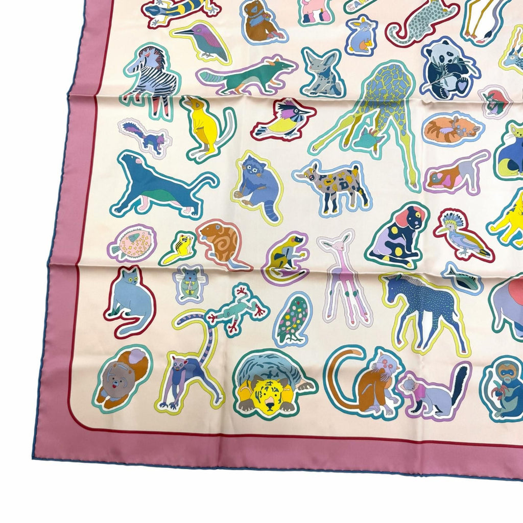 Hermes Carre Double Caracteristick Detail Silk 100% Scarf Multi — view 6