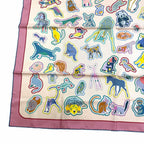Hermes Carre Double Caracteristick Detail Silk 100% Scarf Multi — view 6