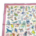 Hermes Carre Double Caracteristick Detail Silk 100% Scarf Multi — view 3