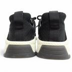 Chanel CC Logo Quilted Sole Suede Leather Sneakers Black White — view 4