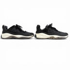 Chanel CC Logo Quilted Sole Suede Leather Sneakers Black White — view 3