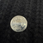 Hermes Wool Frecanse Series Hat Knit Cap Black — view 7