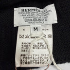 Hermes Wool Frecanse Series Hat Knit Cap Black — view 8