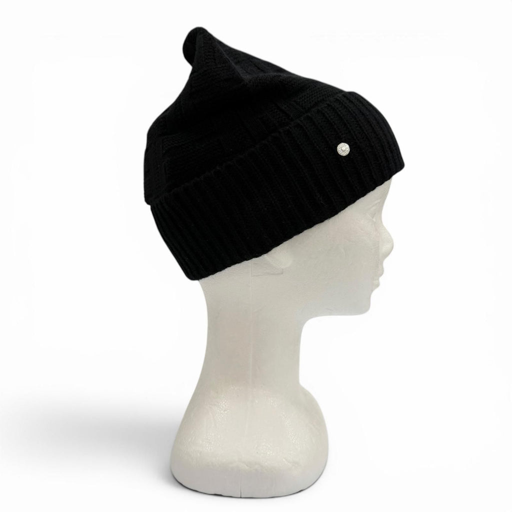 Hermes Wool Frecanse Series Hat Knit Cap Black — view 5