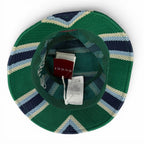 Gucci Cotton 100% Logo Embroidery Herringbone Pattern Bucket Hat Green — view 7