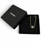 Chanel Rhinestone CC Logo Bracelet Gold — view 2