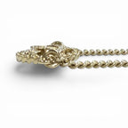 Chanel Rhinestone CC Logo Bracelet Gold — view 7