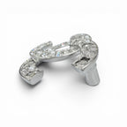 Chanel CC Logo Star Heart Faux Pearl Rhinestone Brooch Silver — view 3