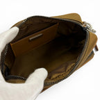 Prada Nylon Leather Triangle Logo Plate Re-Nylon Pouch Shoulder Bag Brown — view 5