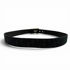 Dior Homme Canvas Leather Oblique Pin Buckle Belt Black Silver — view 3