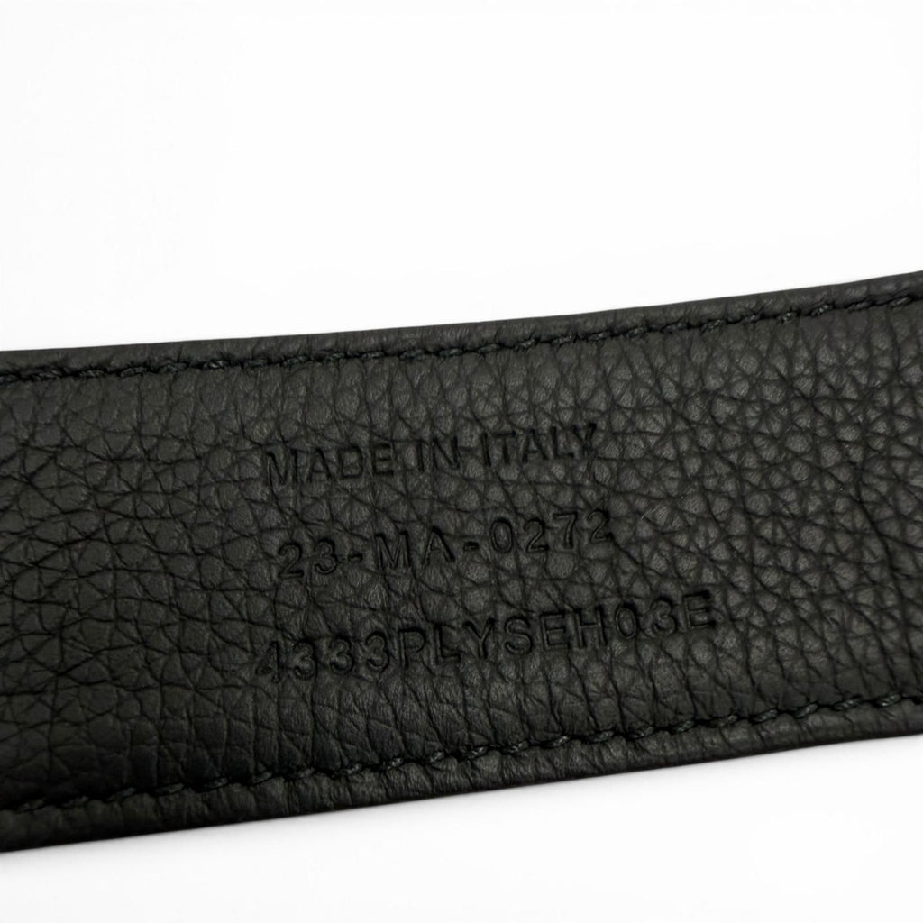 Dior Homme Canvas Leather Oblique Pin Buckle Belt Black Silver — view 9