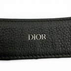 Dior Homme Canvas Leather Oblique Pin Buckle Belt Black Silver — view 8