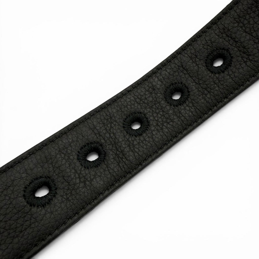 Dior Homme Canvas Leather Oblique Pin Buckle Belt Black Silver — view 7