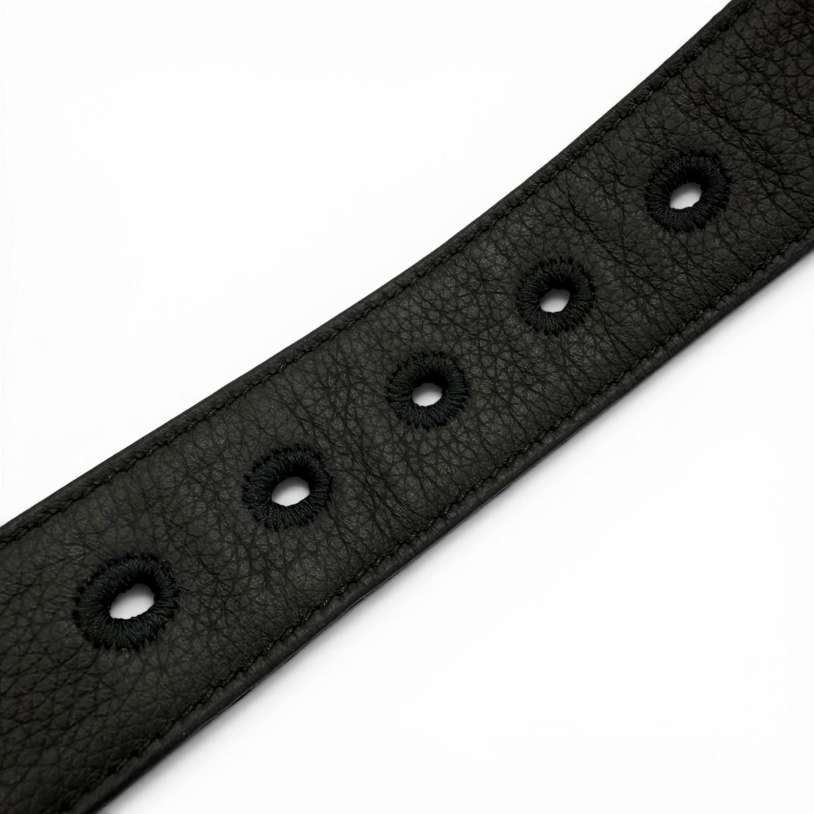 Dior Homme Canvas Leather Oblique Pin Buckle Belt Black Silver — view 7