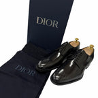 Dior Homme Timeless Leather Oblique Derby Shoes Dress Black — view 2