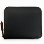 Hermes Azap Compact Silk in Color Blue Nuit Zip Around Wallet Coin Case — view 3