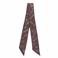Hermes Twill les Cles a Pois les Clair Pore Silk 100% Brown Gray Scarf