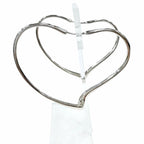 Tiffany & Co Elsa Peretti Open Heart Hoop Earrings Silver — view 5