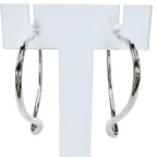 Tiffany & Co Elsa Peretti Open Heart Hoop Earrings Silver — view 2