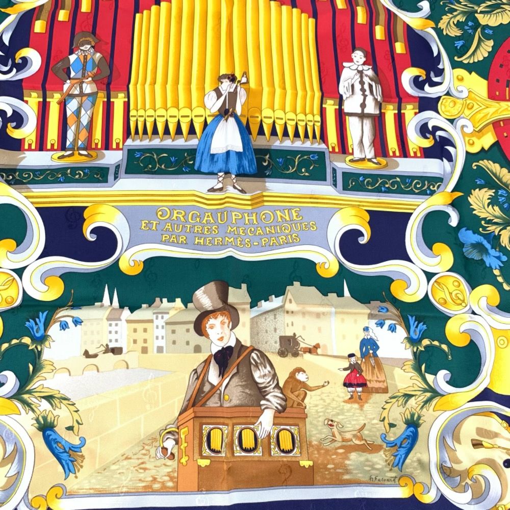 Hermes Scarf Orgauphone Et Autres Mecaniques Carre 90 Pipe Organs and Mechanical — view 6